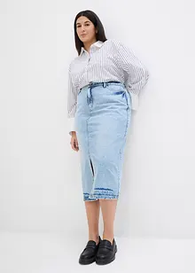 Jupe midi en jean, bonprix