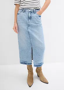 Jupe midi en jean, bonprix