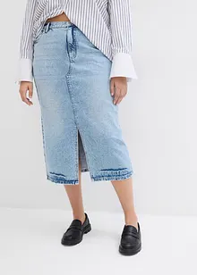 Jupe midi en jean, bonprix