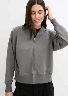 Sweat zippé, style bomber, bonprix