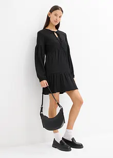 Robe en jersey crêpe texturé, bonprix