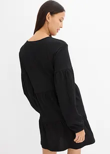 Robe en jersey crêpe texturé, bonprix