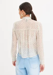 Blouse imprimée en crêpe avec volants, bonprix