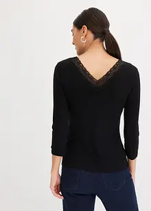 Langarmshirt mit Spitze, bonprix