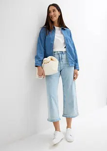 Veste en jean, style blouson, avec fermeture zippée, bonprix