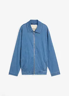 Veste en jean, style blouson, avec fermeture zippée, bonprix