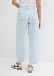 Jean Balloon taille haute et élastiquée, ultra doux, raccourci, bonprix