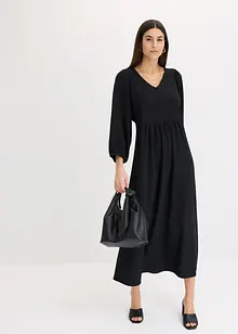 Robe midi en jersey texturé, bonprix