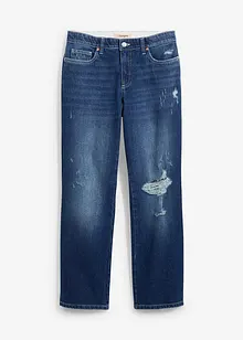 Jean droit cropped taille mi-haute élastiquée, peu extensible, bonprix