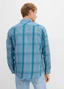 Chemise manches longues à carreaux aspect délavé, bonprix