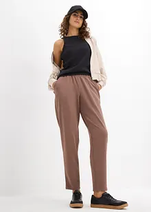 Pantalon en molleton, taille élastiquée, bonprix