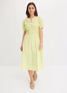 Robe longue à taille froncée et élastiquée, bonprix