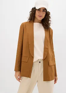 Blazer ample en mélange lin-viscose, bonprix