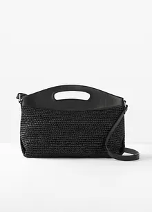 Sac à bandoulière en paille avec poignée en cuir, bonprix