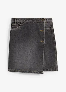 Jupe en jean style portefeuille, bonprix