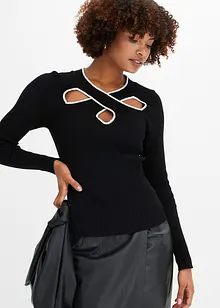 Kurzer Feinstrickpullover, bonprix