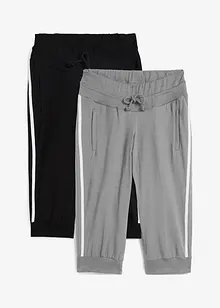 Jogginghose aus Baumwolle (2er Pack), Capri-Länge, bonprix