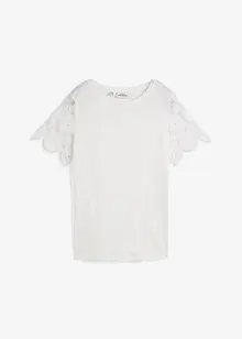 Shirt aus reinem Leinen mit Häkelärmeln, bonprix