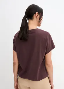 Shirt mit Bindedetail am Saum aus Baumwolle-Viskose-Mix, bonprix