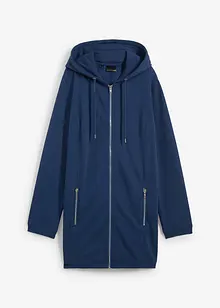 Long sweat zippé avec poches zippées, bonprix