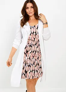 Long gilet en maille contenant du coton, bonprix