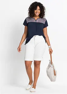 T-shirt coton forme trapèze imprimé, manches courtes, bonprix