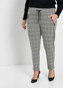 Joli pantalon taille extensible à carreaux Prince de Galles, bonprix