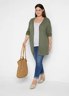 Longstrickjacke, offen, bonprix