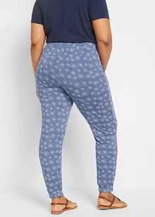 Pantalon doux en jersey viscose extensible avec imprimé, bonprix