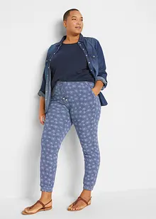Pantalon doux en jersey viscose extensible avec imprimé, bonprix