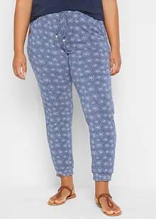 Pantalon doux en jersey viscose extensible avec imprimé, bonprix
