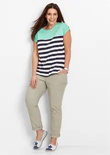 T-shirt en fil flammé, manches courtes, bonprix