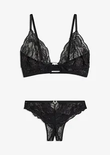 Ensemble soutien-gorge brassière et string ouvert, VENUS