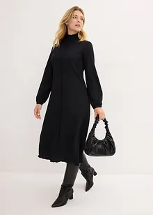 Midikleid aus strukturiertem Crépe, bonprix