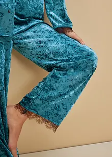 Loungewear Hausanzug aus schimmerndem Samt, bonprix