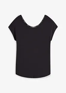 T-shirt à empiècement crochet, bonprix