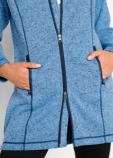 Long-Fleecejacke mit Kapuze, bonprix