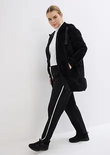 Loungewear Kuschel-Long-Fleecejacke  mit Kapuze, bonprix
