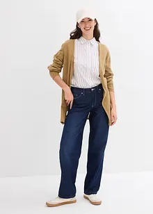 Strickjacke aus reiner Baumwoll-Slub Qualität, bonprix