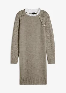 Robe en maille rehaussée de boutons décoratifs, bonprix