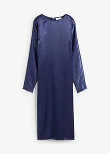 Midikleid mit Fledermausärmeln aus fließendem Satin, bonprix