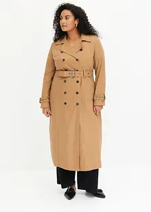 Trench-coat long ceinturé à la taille, bonprix