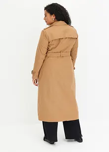 Trench-coat long ceinturé à la taille, bonprix