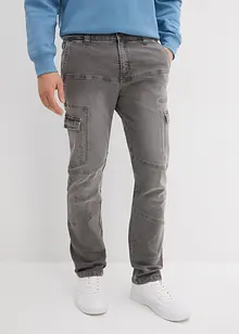 Regular Fit Cargo-Stretch-Jeans, Straight, bonprix