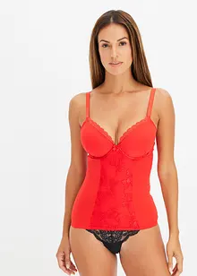 Top soutien-gorge à coques sculptant, maintien modéré, bonprix