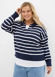 Pull rayé oversize, bonprix