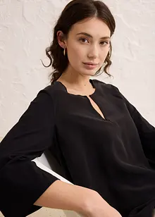 Blouse avec empiècement tissé, bonprix