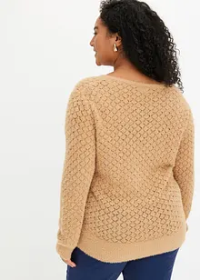 Pull ajouré avec fil peluche, bonprix