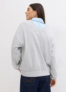 Sweat-shirt oversize en coton mélangé doux, bonprix