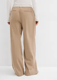 Pantalon à pinces avec taille contrastante, bonprix